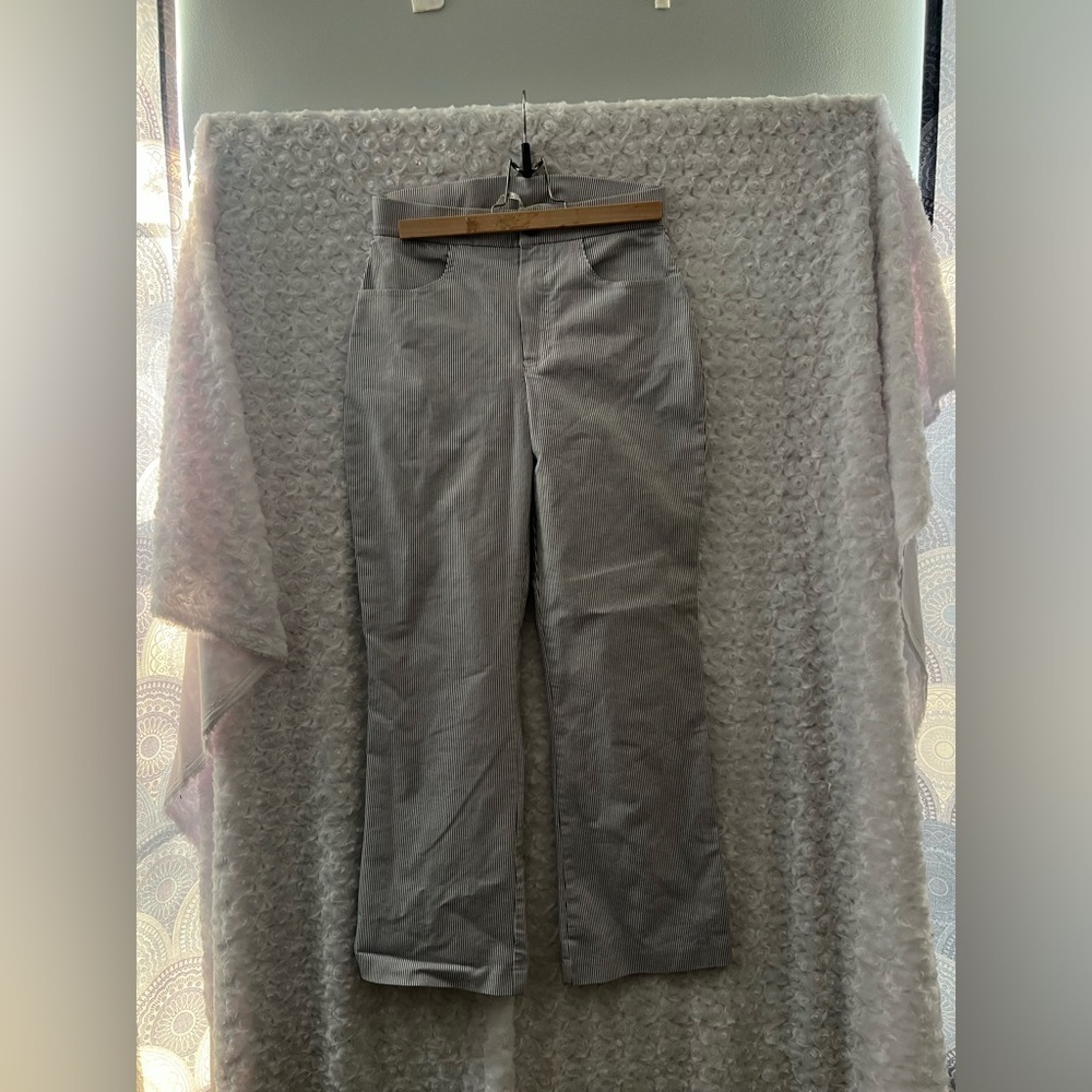 Free People Striped Florence Crop Railroad High Rise Pants Womens Small